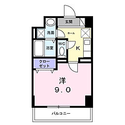 サニーレジデンス吉野II 1Kの間取図画像