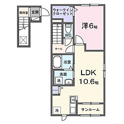 ルークス 1LDKの間取図画像