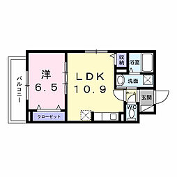 千石東町アパート（028123201） 302 3階1LDKの間取り