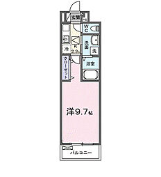 ヒカルサ熊谷サウス 1Kの間取図画像