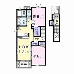 サニーコート 2LDKの間取図画像