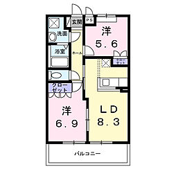 間取図画像 2LDK