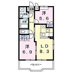間取図画像 2LDK