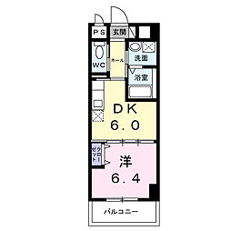 マウントックフェイム 1DKの間取図画像