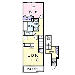 エレガンス メゾン II 1LDKの間取図画像