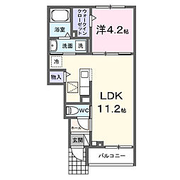 そら 1LDKの間取図画像