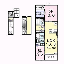 ルシアン 2LDKの間取図画像