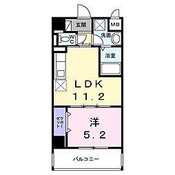 Chura Mare 1LDKの間取図画像