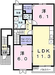 ファインガーデンA 2LDKの間取図画像