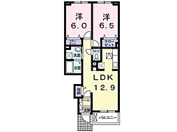 カレントヴィラ2 2LDKの間取図画像