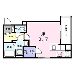 ヒカルサ明石南王子 ワンルームの間取図画像