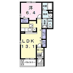 ネオカーサ 1LDKの間取図画像