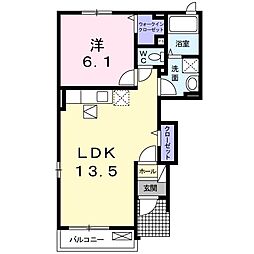 ラグジュアリー・コート 1LDKの間取図画像