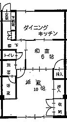 コーポひまわり 2DKの間取図画像