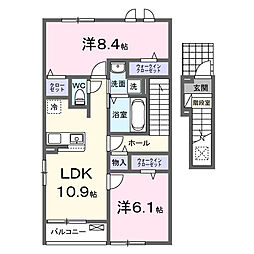 グランリオ 2LDKの間取図画像