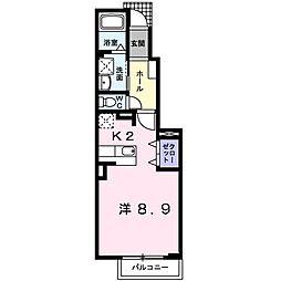 ライトプレイス 1Kの間取図画像