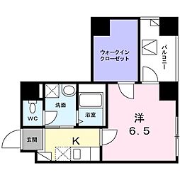 アクアーリオ 1Kの間取図画像