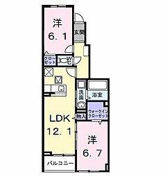 PEANUTS(ピ-ナッツ) 2LDKの間取図画像