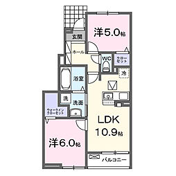 CAMELLiA(カメリア)2 2LDKの間取図画像