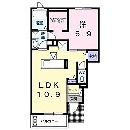 ソアラ 1LDKの間取図画像