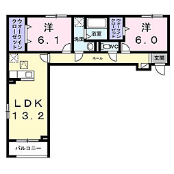 シャルマールスイート 2LDKの間取図画像