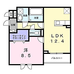 シャルマールスイート 1LDKの間取図画像