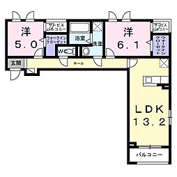 シャルマールスイート 2LDKの間取図画像