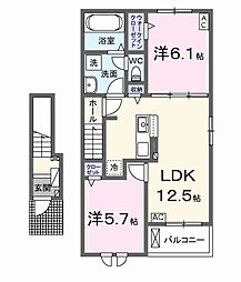 グランデ 2LDKの間取図画像