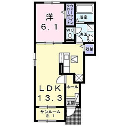 メゾンド ルポ 1LDKの間取図画像