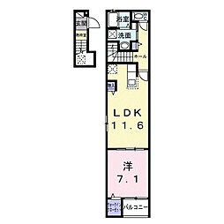 ベル・ウッド深大寺 1LDKの間取図画像