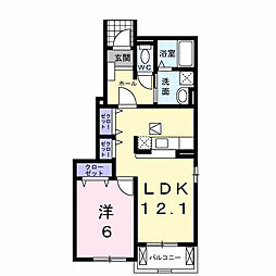 セレーノピアッツァ 1LDKの間取図画像