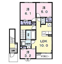 ロークァット I 3LDKの間取図画像