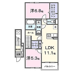 ニコ ライフ 2LDKの間取図画像