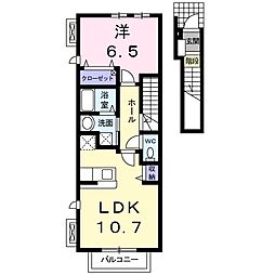 ヴィラ・アバンティ 1LDKの間取図画像