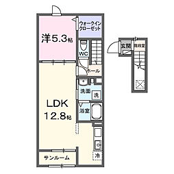 仮)シェーネ東原 1LDKの間取図画像