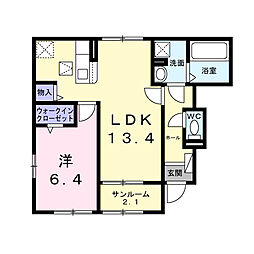 今井1丁目アパート(028751001) 1LDKの間取図画像