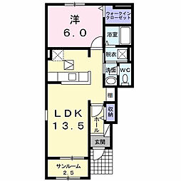 シャイニング1 1LDKの間取図画像