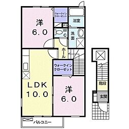 オパール3 2LDKの間取図画像