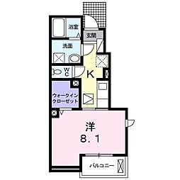 フォレスタ・貴布祢 1Kの間取図画像