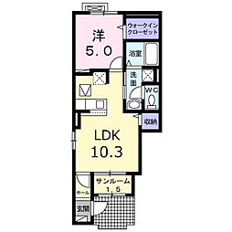 ルミナ 1LDKの間取図画像