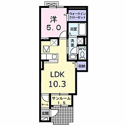 ルミナ 1LDKの間取図画像