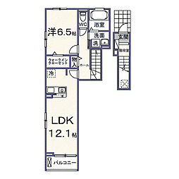 フランシーズコート行田 1LDKの間取図画像