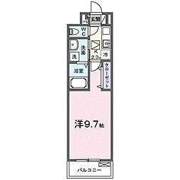 ロイヤル鈴 I 1Kの間取図画像