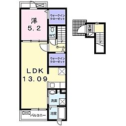 アクシス池浦 1LDKの間取図画像