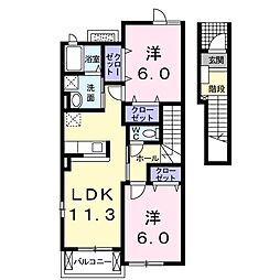 ウェルネス2 2LDKの間取図画像