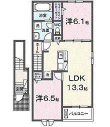 リアライズII 2LDKの間取図画像