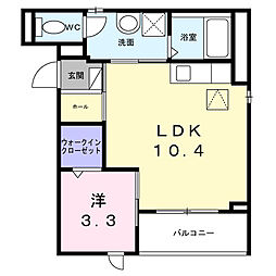 リラヴェール日吉 1LDKの間取図画像