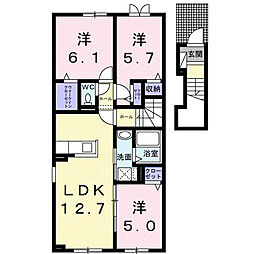 アルドール苫小牧 3LDKの間取図画像