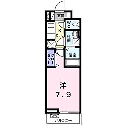 グランツノルド 1Kの間取図画像