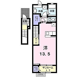 ファースト サンライズI ワンルームの間取図画像
